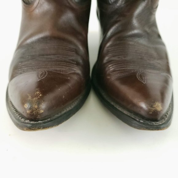 Acme Vintage Leather Western Pointed Toe Boots - Picture 3 of 9